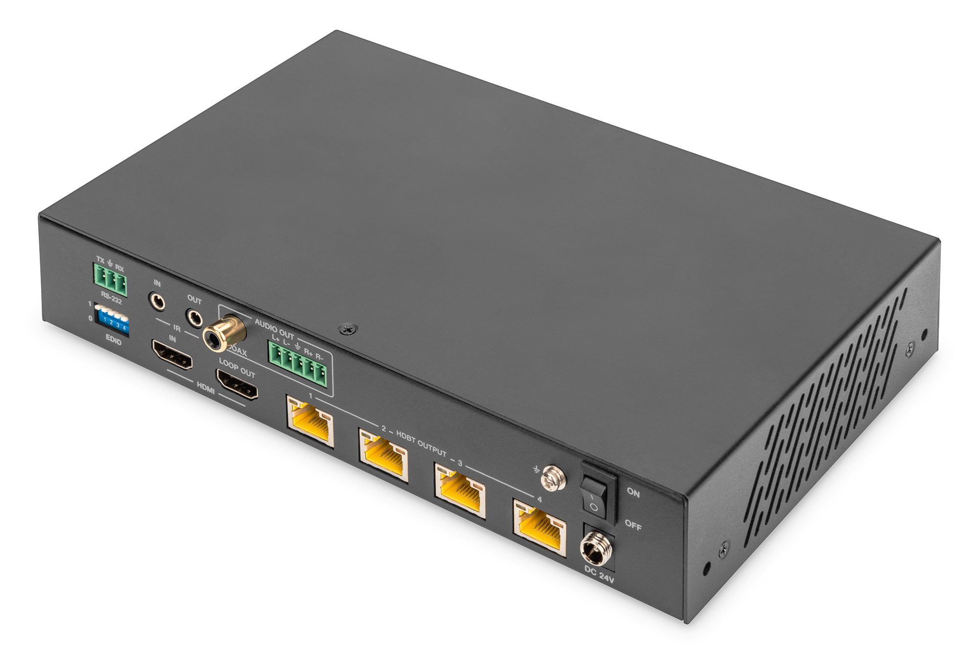DIGITUS 4K HDBaseT™ 1x4 HDMI Extender Splitter Set, 150 m