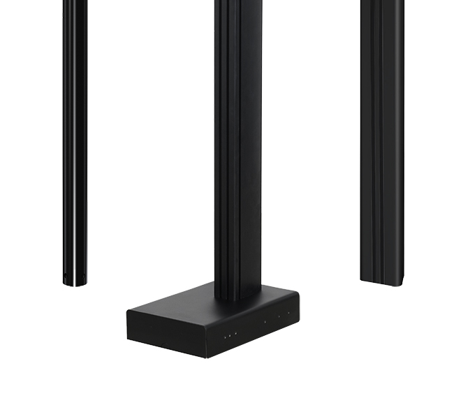 B-TECH Retractable Floor Base BT8380-RFB/B