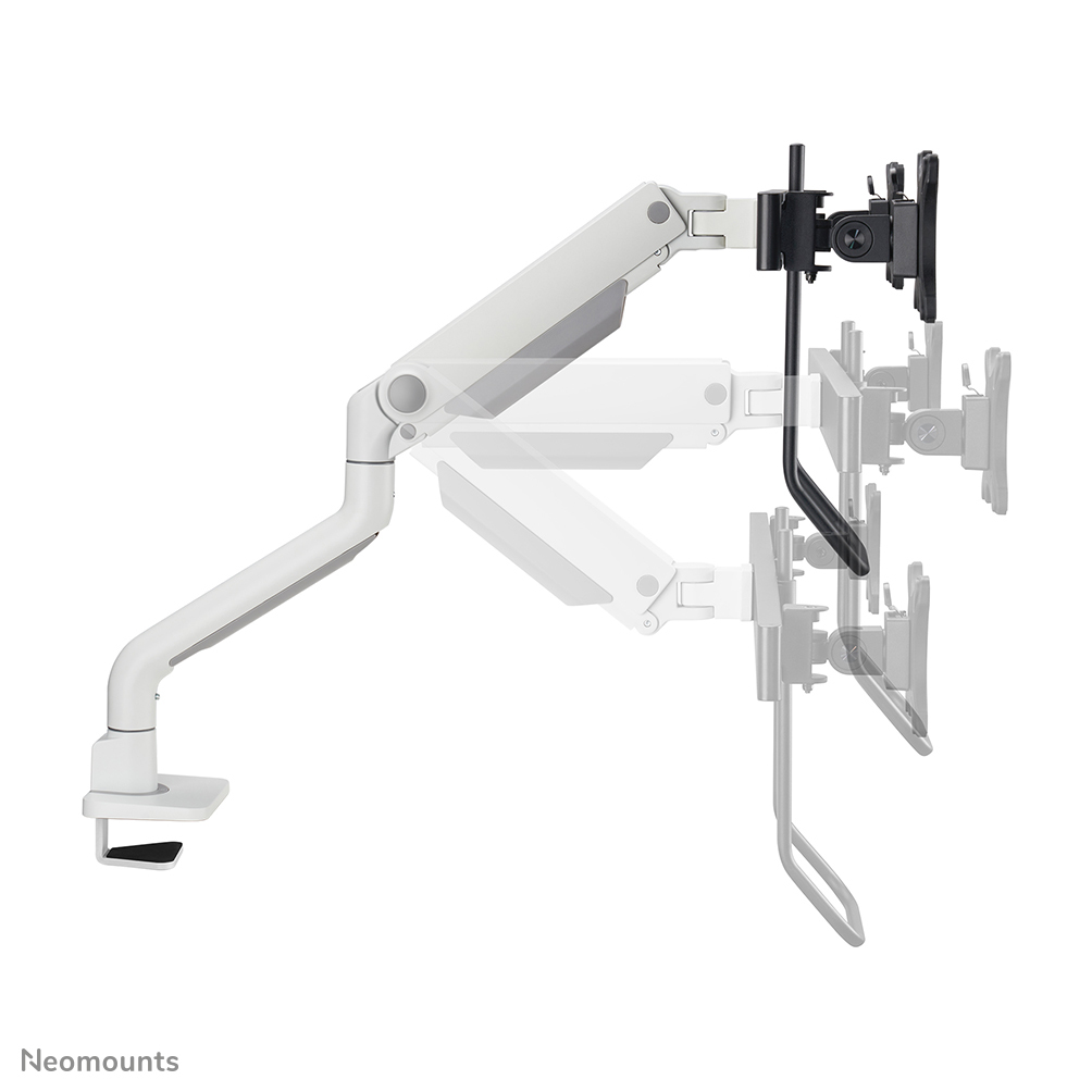 Neomounts Select Desk Mount double display crossbar topfix clamp