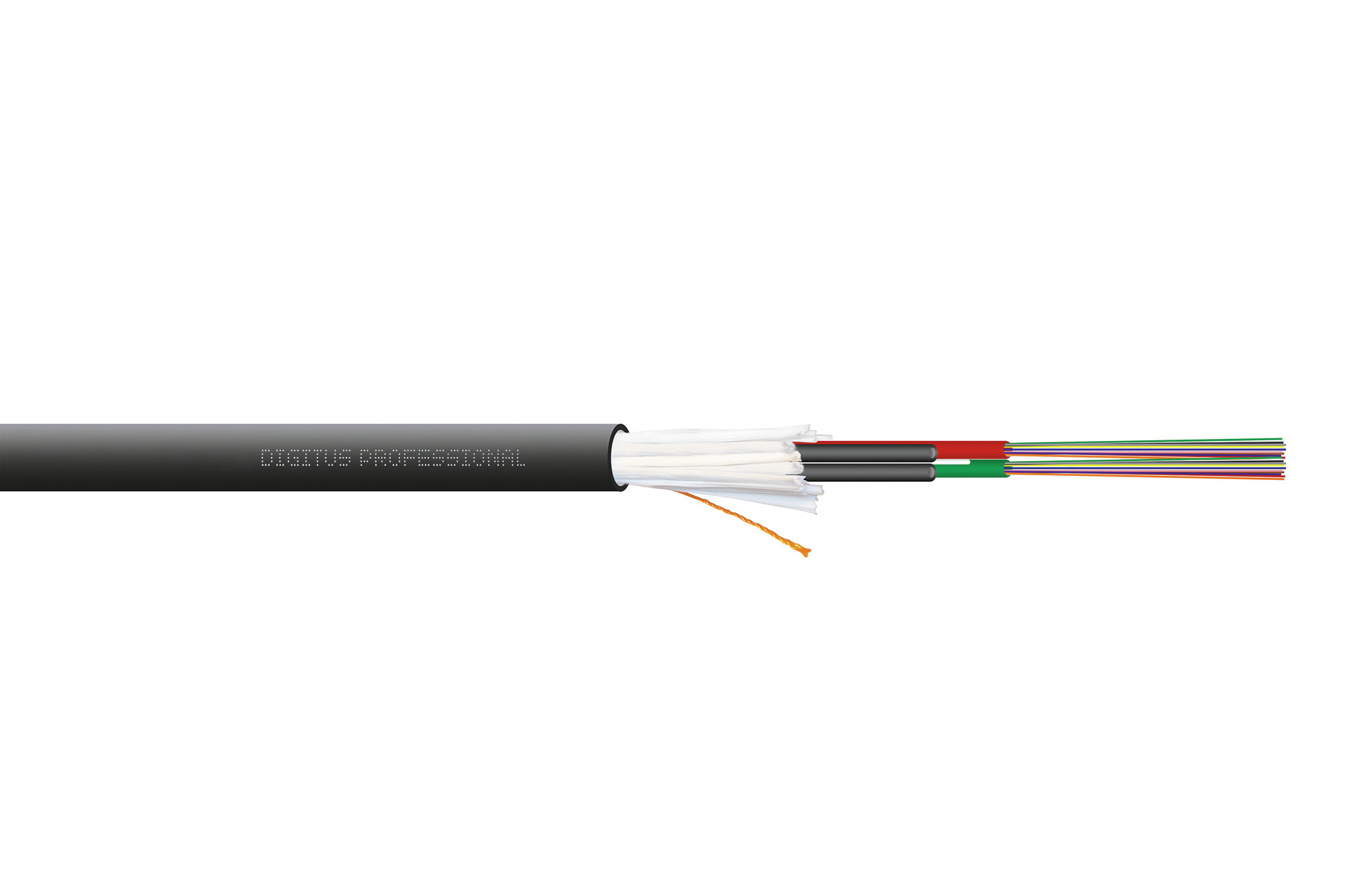DIGITUS DK-39242-U Verlegekabel Innen/Außen A/I-DQ (ZN) BH 9/125µ OS2, 24 Fasern, BauPVO Dca, LSZH