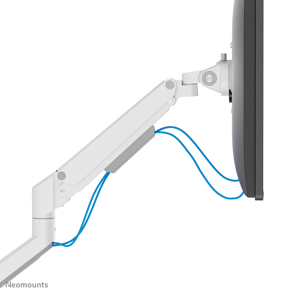Monitorarm, Verstellbarer Arm, blaue Kabel, Monitorhalterung, schwenkbarer Arm