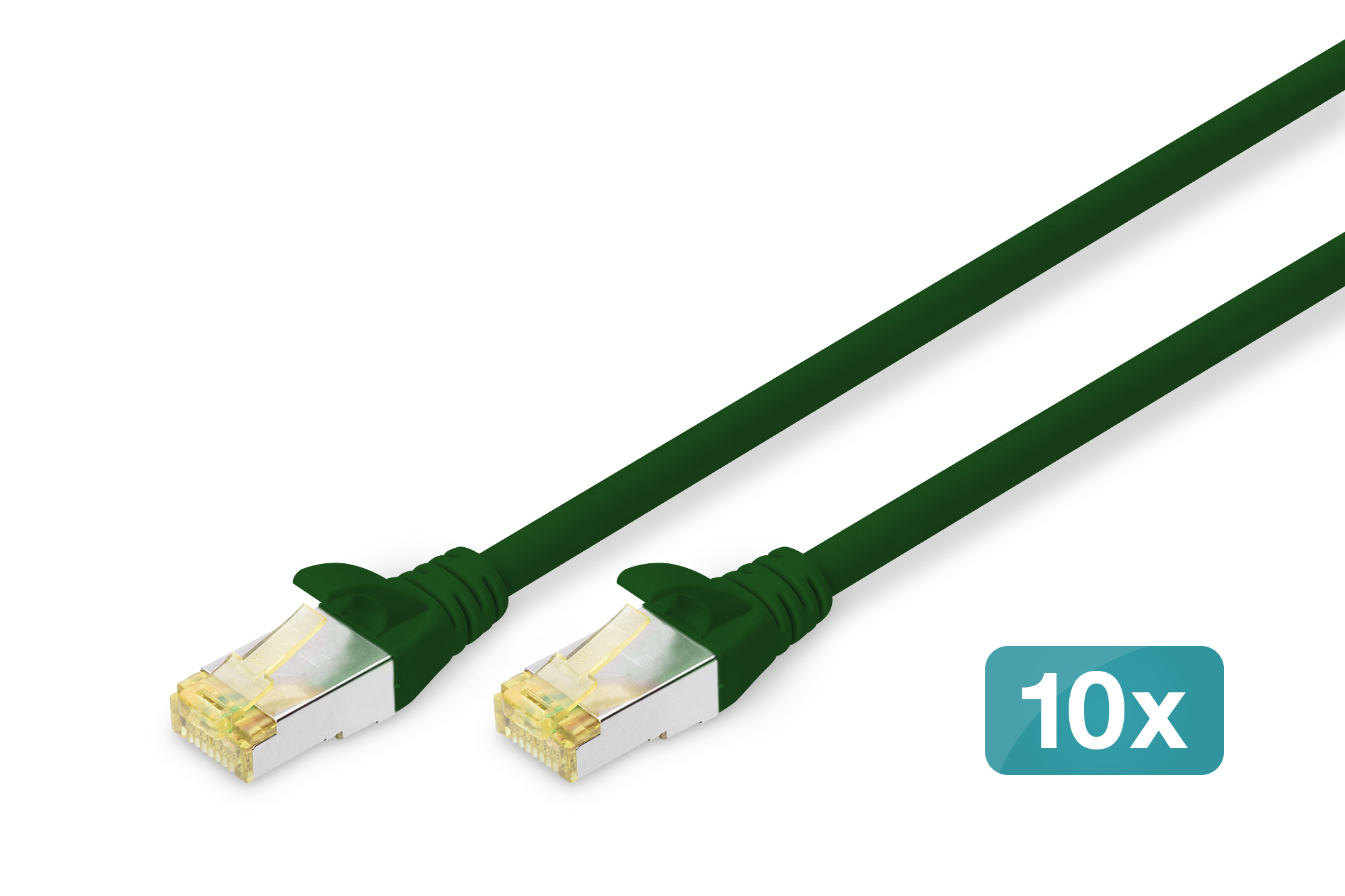 DIGITUS DK-1644-A-005-G-10 CAT 6A S/FTP Patchkabel, 10 Stück DIGITUS DK-1644-A-005-G-10 CAT 6A S/FTP Patchkabel, 10 Stück