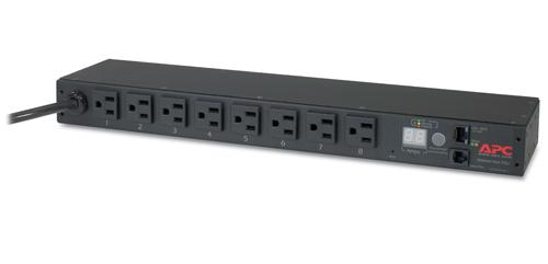 APC Rack PDU, Metered, 1U, 15A, 100/120V, (8) 5-15