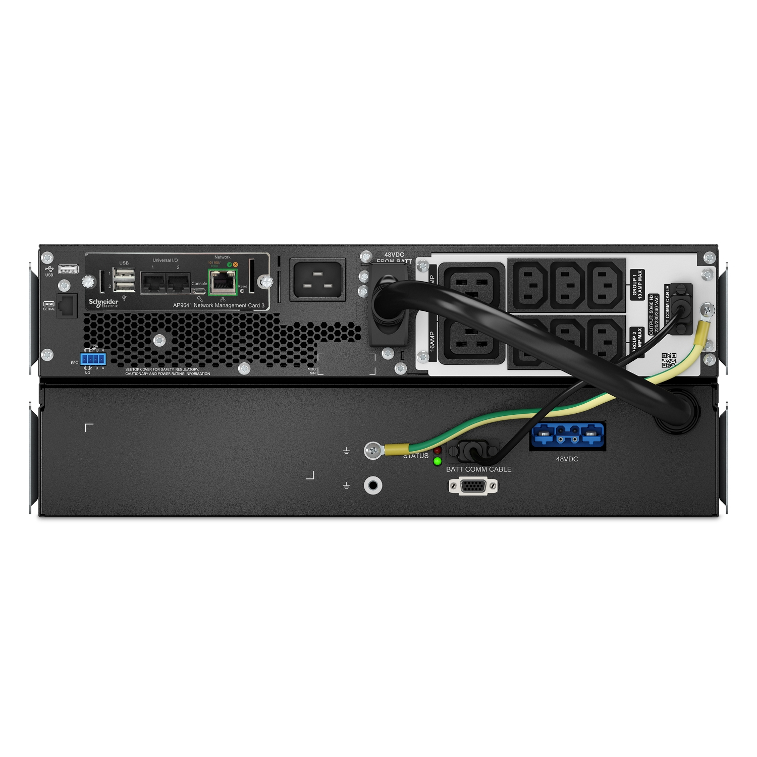 APC SRTL3000RM4UXLI-NC - Smart-UPS SRT Lithium Ion 3000VA RM 4U 230V Long Runtime mit Network Card