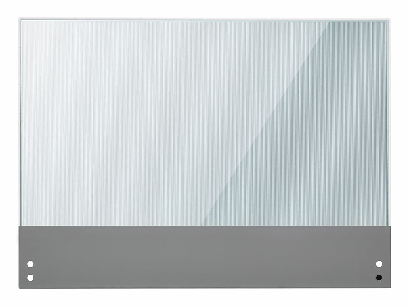 Glass panel, Ribbed glass, Metal base, Wall mount panel, Grey panel