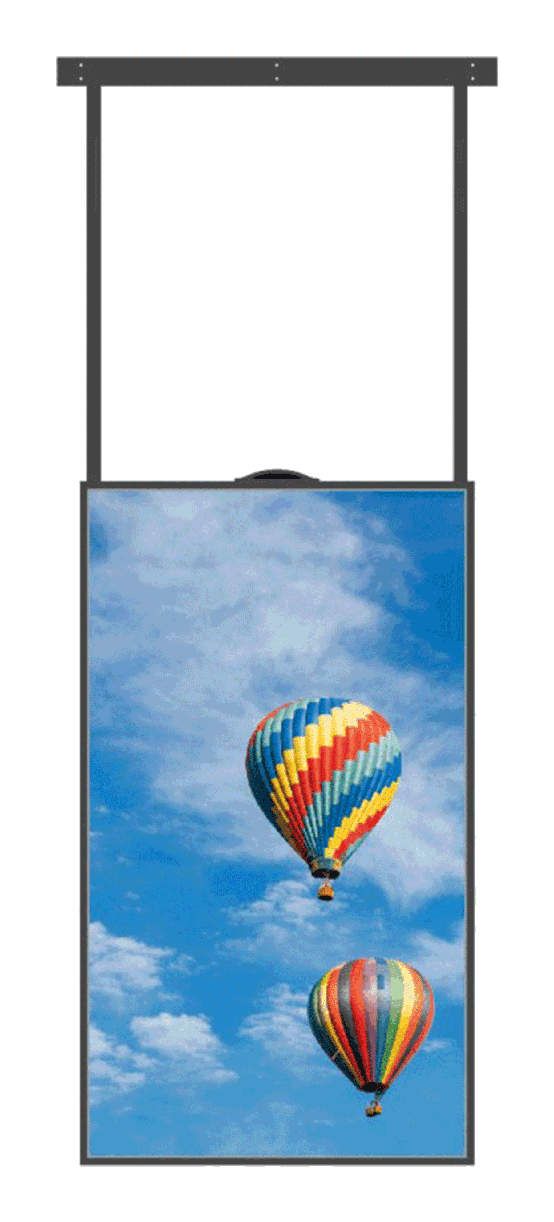 banner, falcon, heißluftballon, heißluftballon, himmel