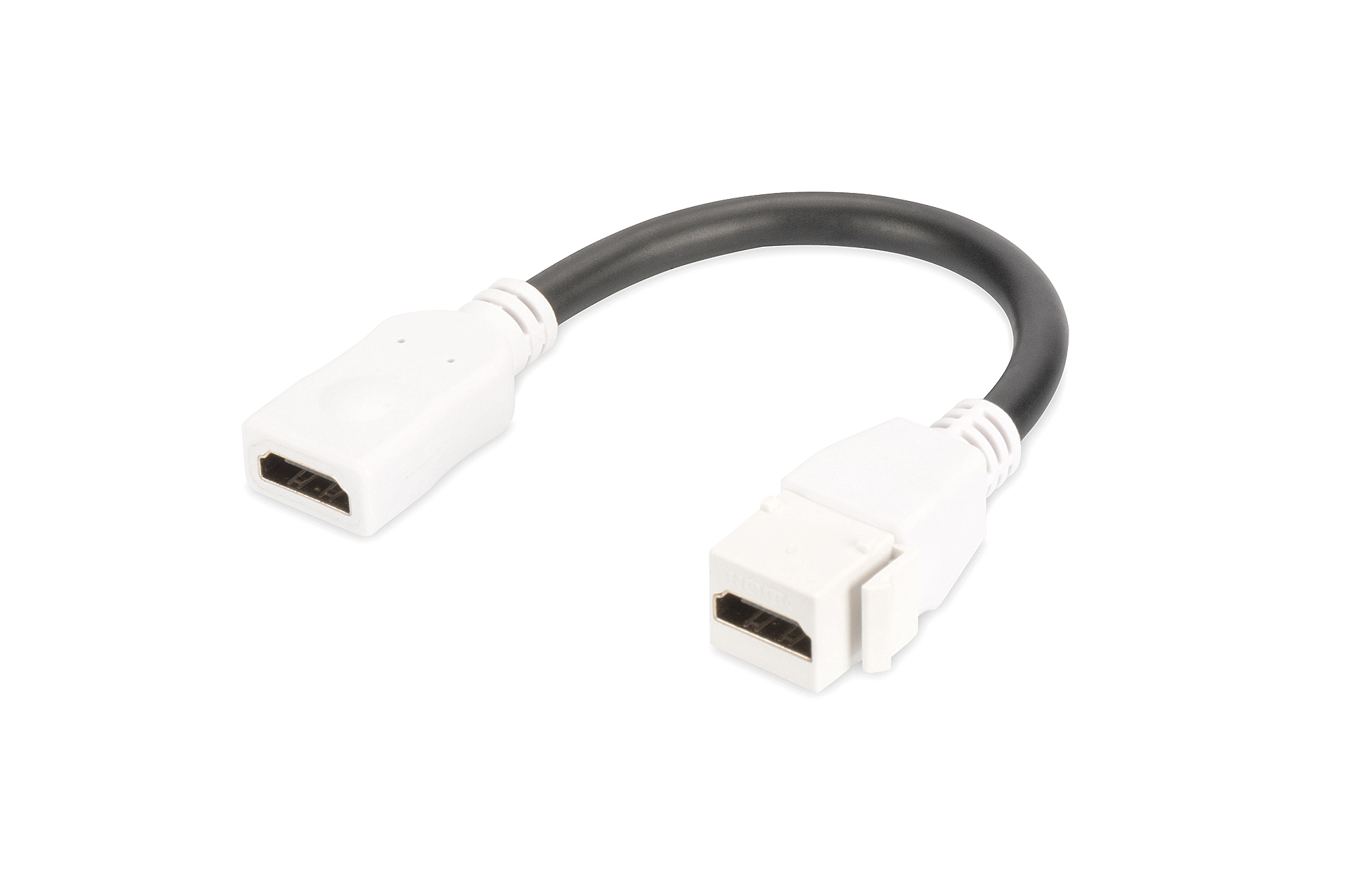 DIGITUS DN-93403 HDMI 2.0 Keystone Modul mit 12 cm Zuleitung (Buchse/Buchse) Adapter, Elektronik, Kabel, Rauchrohr