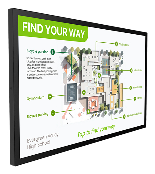 Philips Signage Solution T-Line 55BDL3751T/00 - Multi Touch Schaubild, Plan, Handlung, Werbung, Weißes Brett