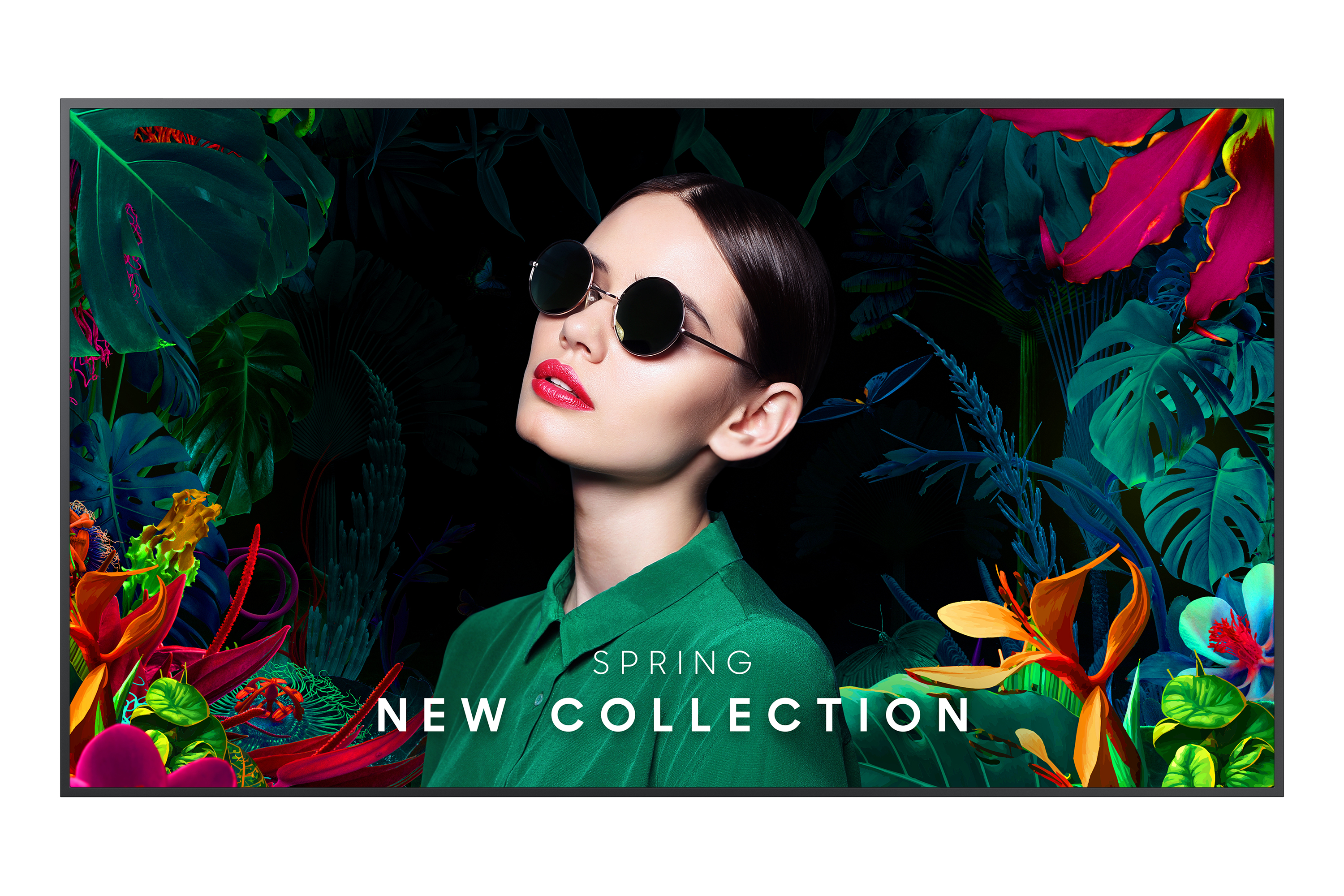 Samsung Smart Signage QM65C Zubehor, Sonnenbrille, Grafiken, Person, Frau