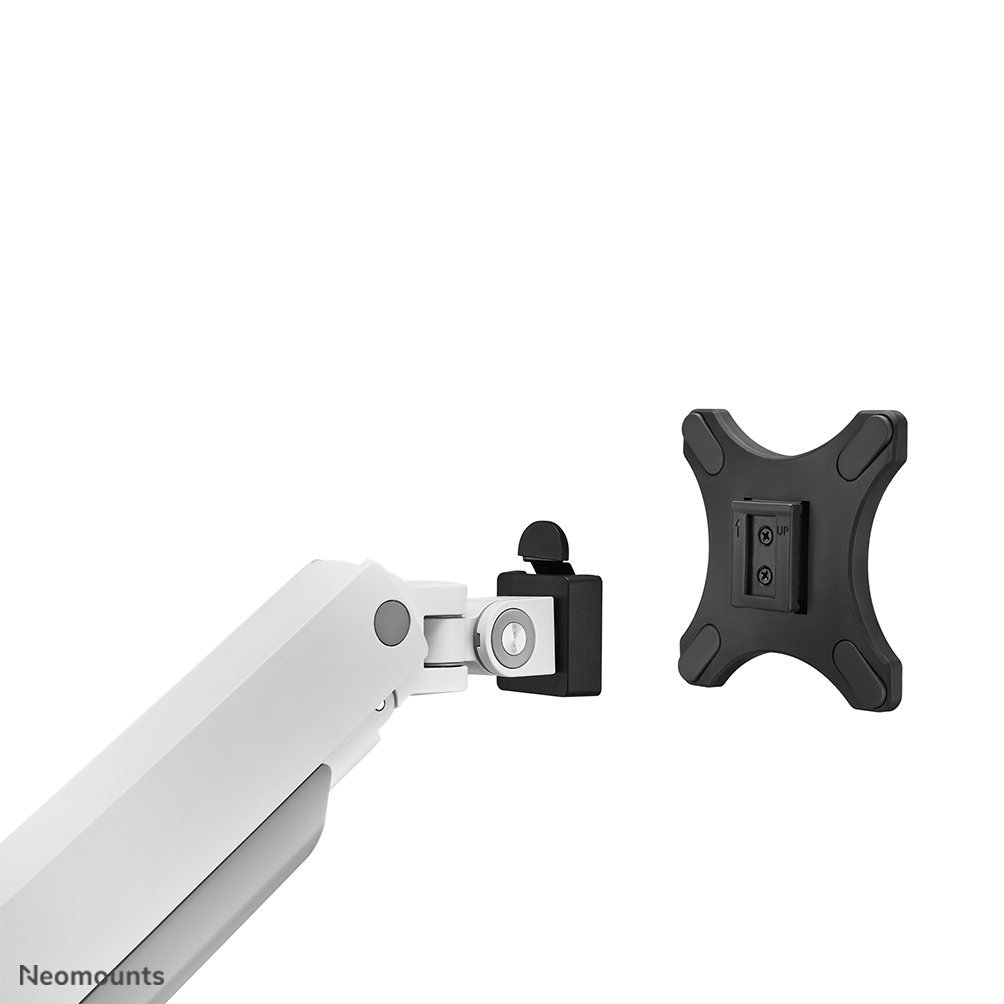 Neomounts Select Desk Mount double display topfix clamp &grommet