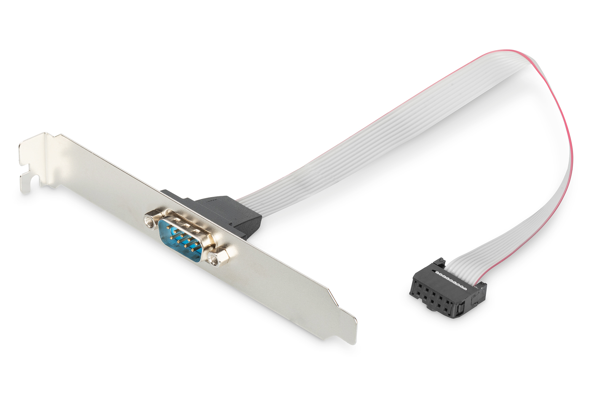 pcie-adapter, serieller anschluss, bandkabel, blauer db9, bandkabel