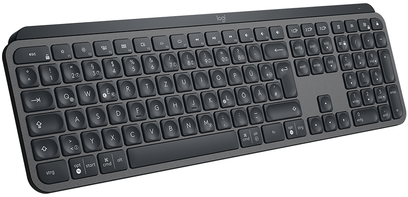 Logitech Tastatur MX Keys, Advanced Wireless Illuminated Keyboard, graphite