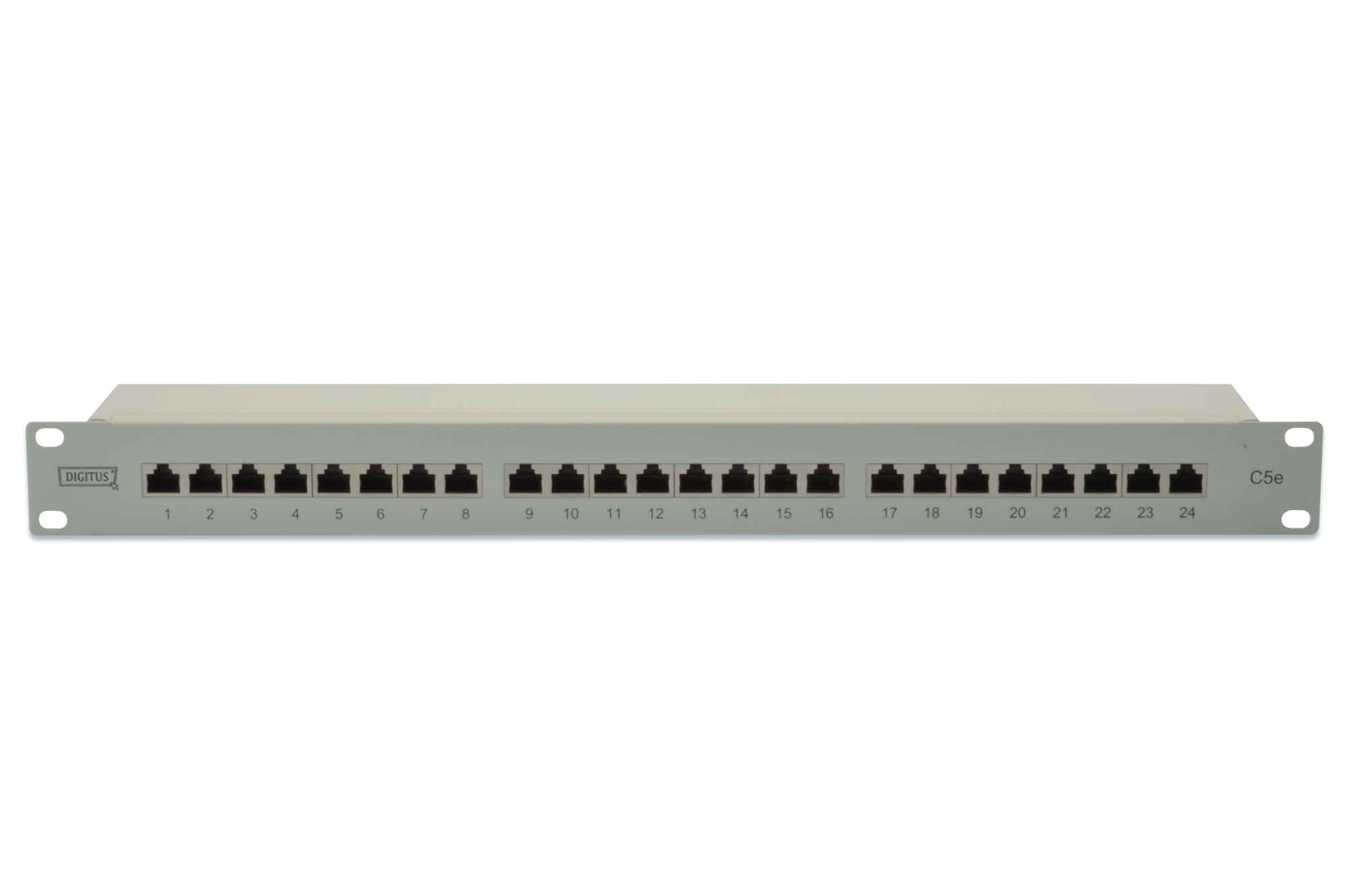 Patchpanel, RJ45, 24-Port, Metallgehäuse, Rackmount