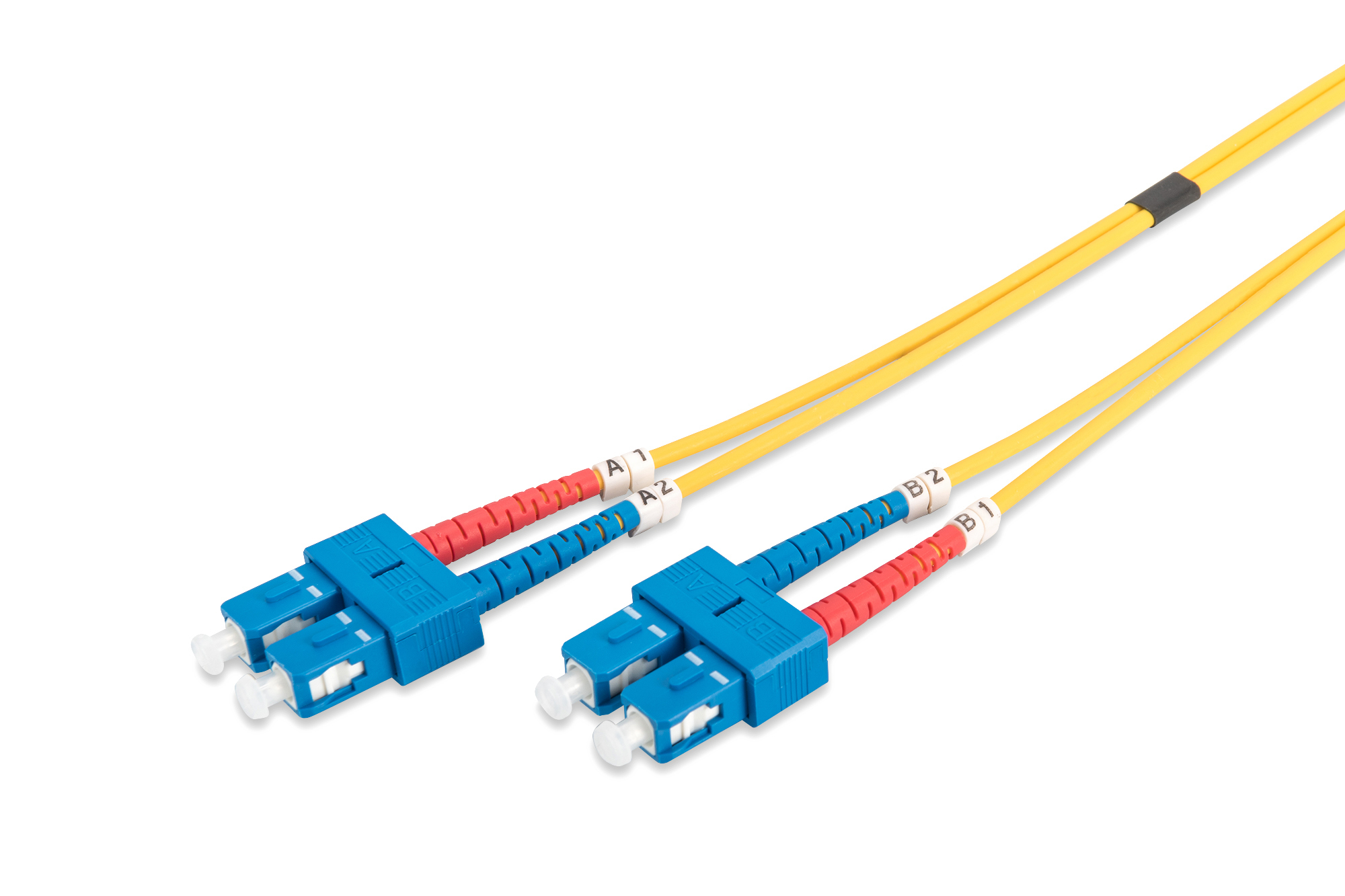 Fibre Patchkabel, LC-LC Connector, Duplex, Gelb, Kabelpaar