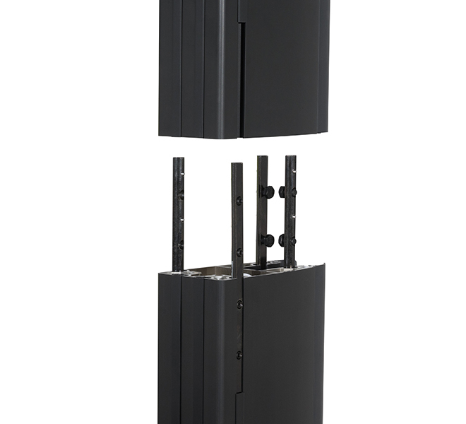 Bauprofil, Aluminium, Stahl, Schwarz, Rohrkonstruktion