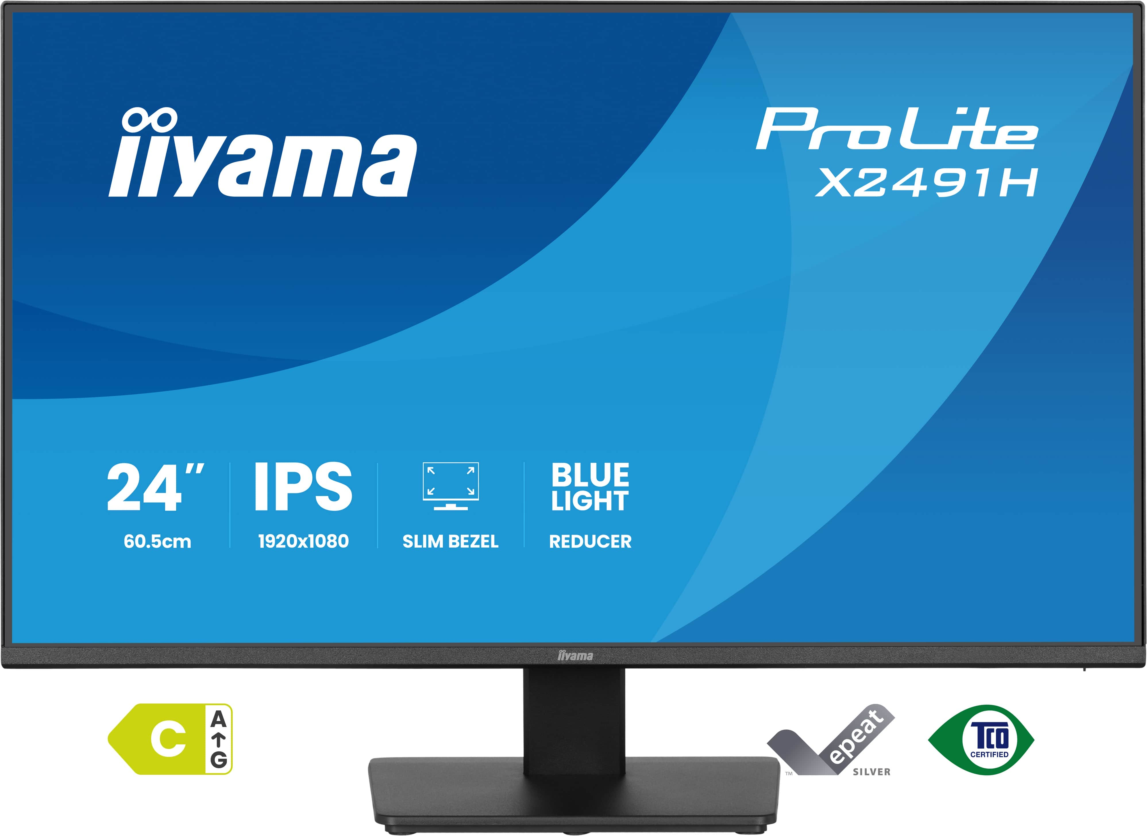 24 Zoll, IPS, Schmale Rahmen, Blue Light, Monitorständer