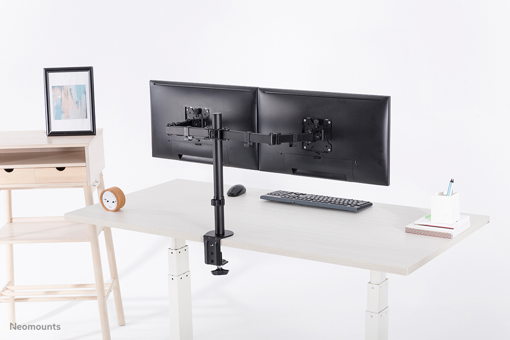Neomounts Monitor-Tischhalterung - Klemme /Bolzen - 8 kg - 25,4 cm (10 Zoll) - 81,3 cm (32 Zoll) - 100 x 100 mm - Schwarz