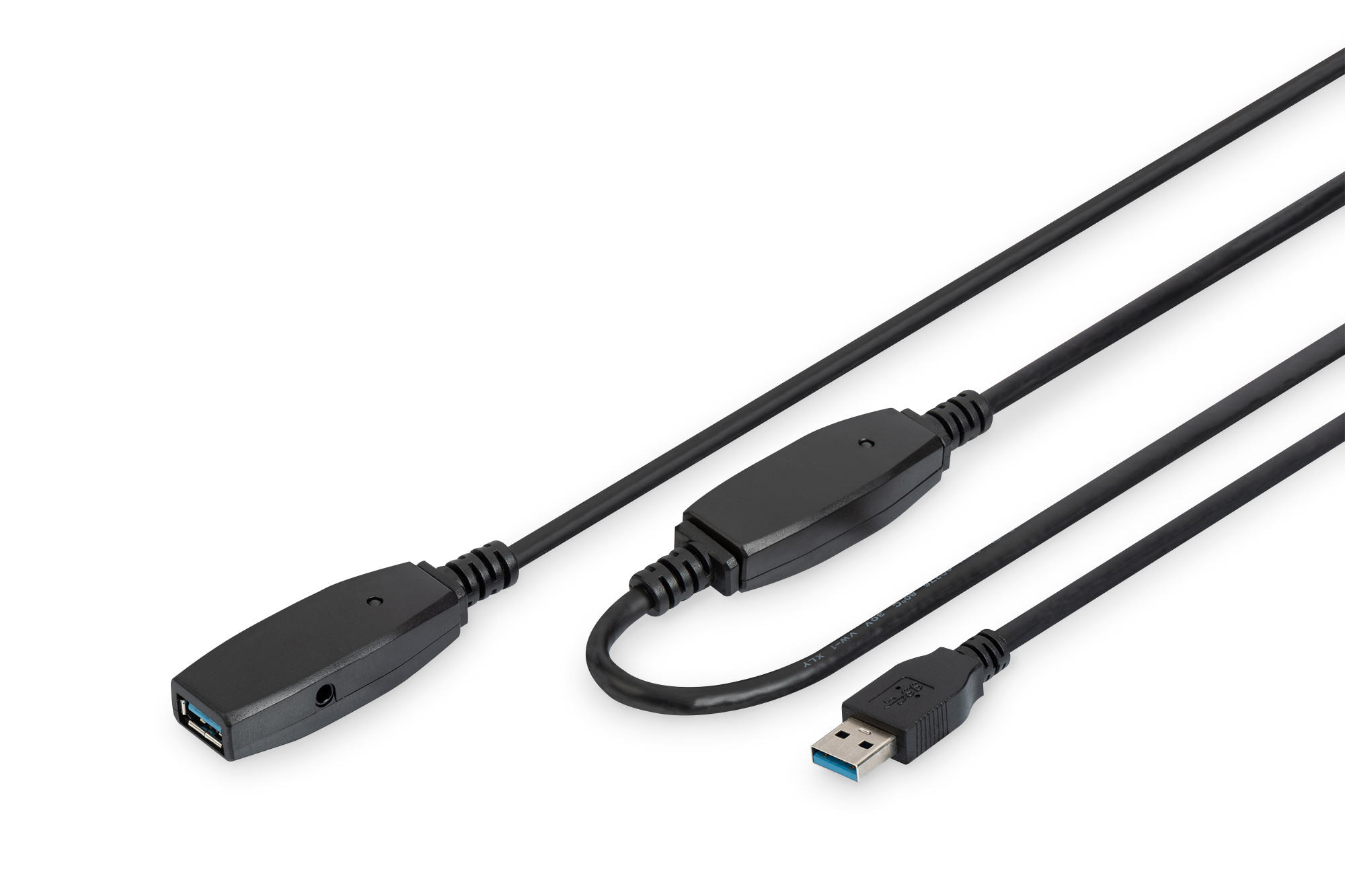 USB-Erweiterung, USB-Kabel, USB A auf A, Datenkabel, schwarz