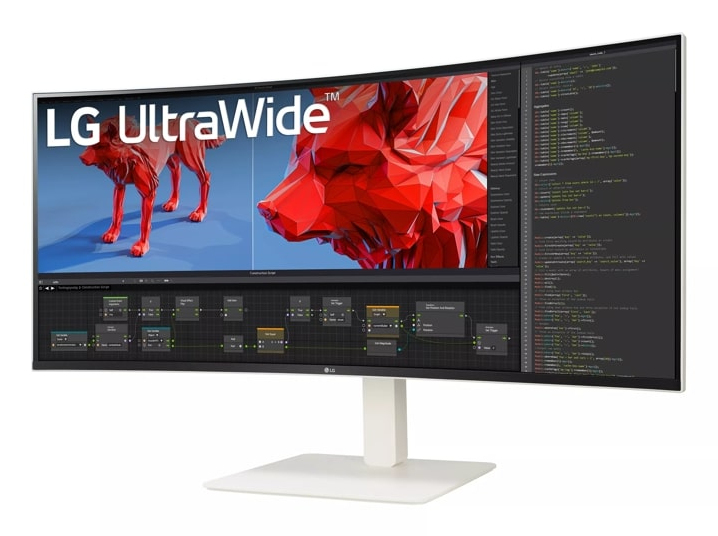 LG Monitor 38" 38WR85QC-W UltraWide QHD+ HDMI DP USB 21:9 weiß LG Monitor 38" 38WR85QC-W UltraWide QHD+ HDMI DP USB 21:9 weiß
