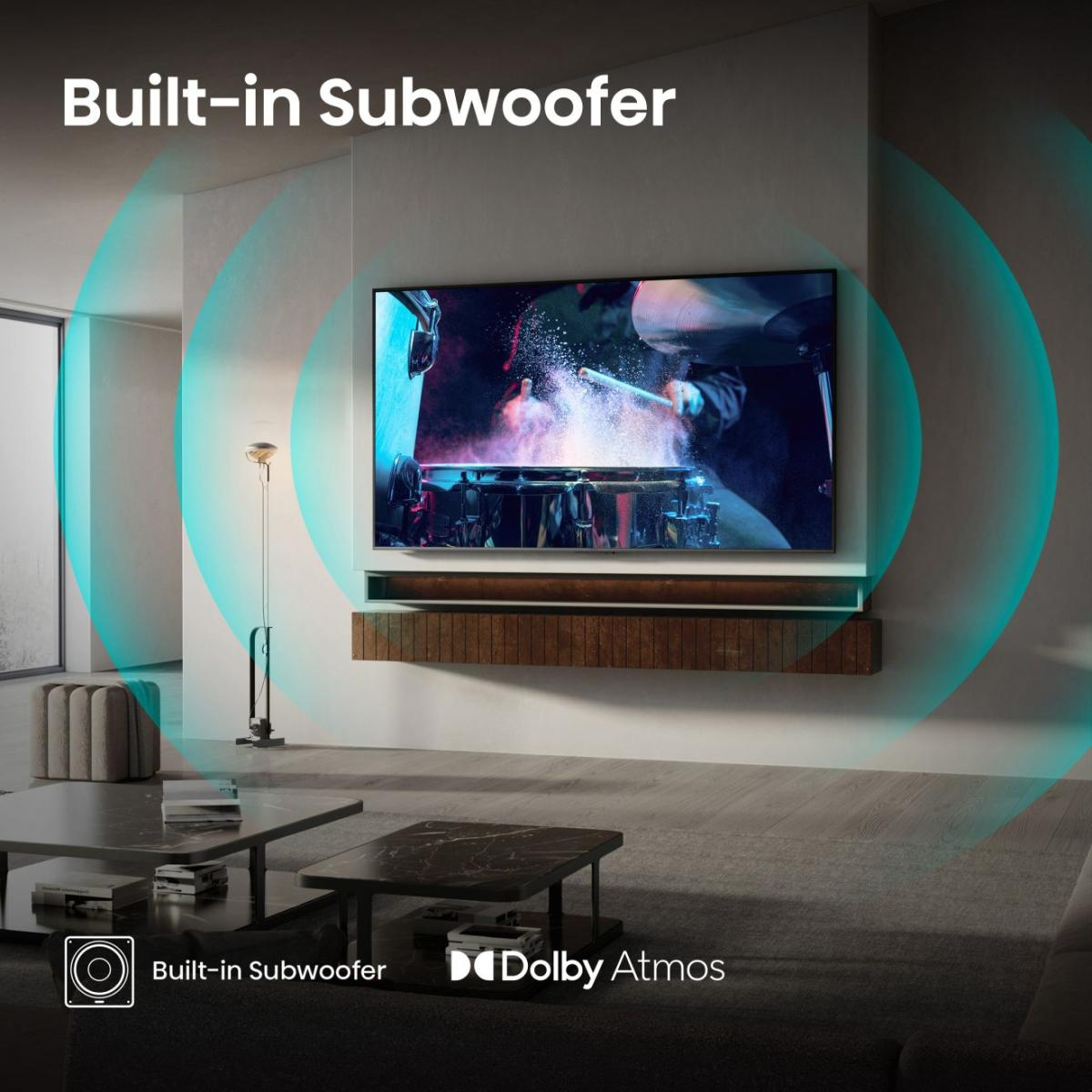 Built-in Subwoofer, Dolby Atmos, TV wandhalterung/aufhängung, Wohnzimmer, Lautsprechersystem