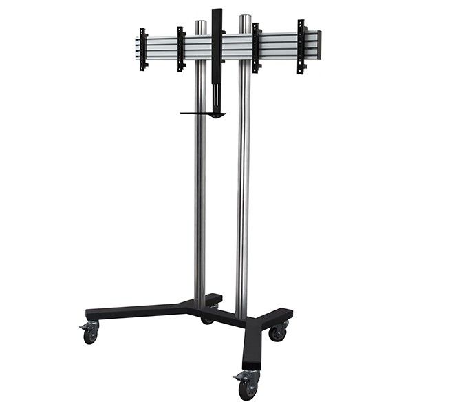 B-TECH SystemX Videokonferenz Standfuß für Dual-Displays nebeneinander mit Kameraablage  (VESA 400x400) - 1.5m Ø60mm Poles B-TECH SystemX Videokonferenz Standfuß für Dual-Displays nebeneinander mit Kameraablage  (VESA 400x400) - 1.5m Ø60mm Poles