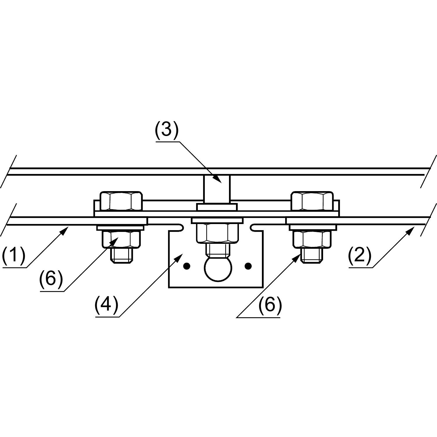 bolts, rail, fasteners, nut, halter