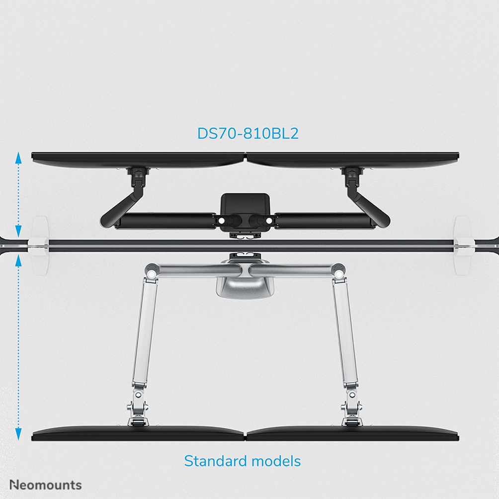 Neomounts Monitor-Tischhalterung - Klemme /Bolzen - 9 kg - 43,2 cm (17 Zoll) - 81,3 cm (32 Zoll) - 100 x 100 mm - Schwarz