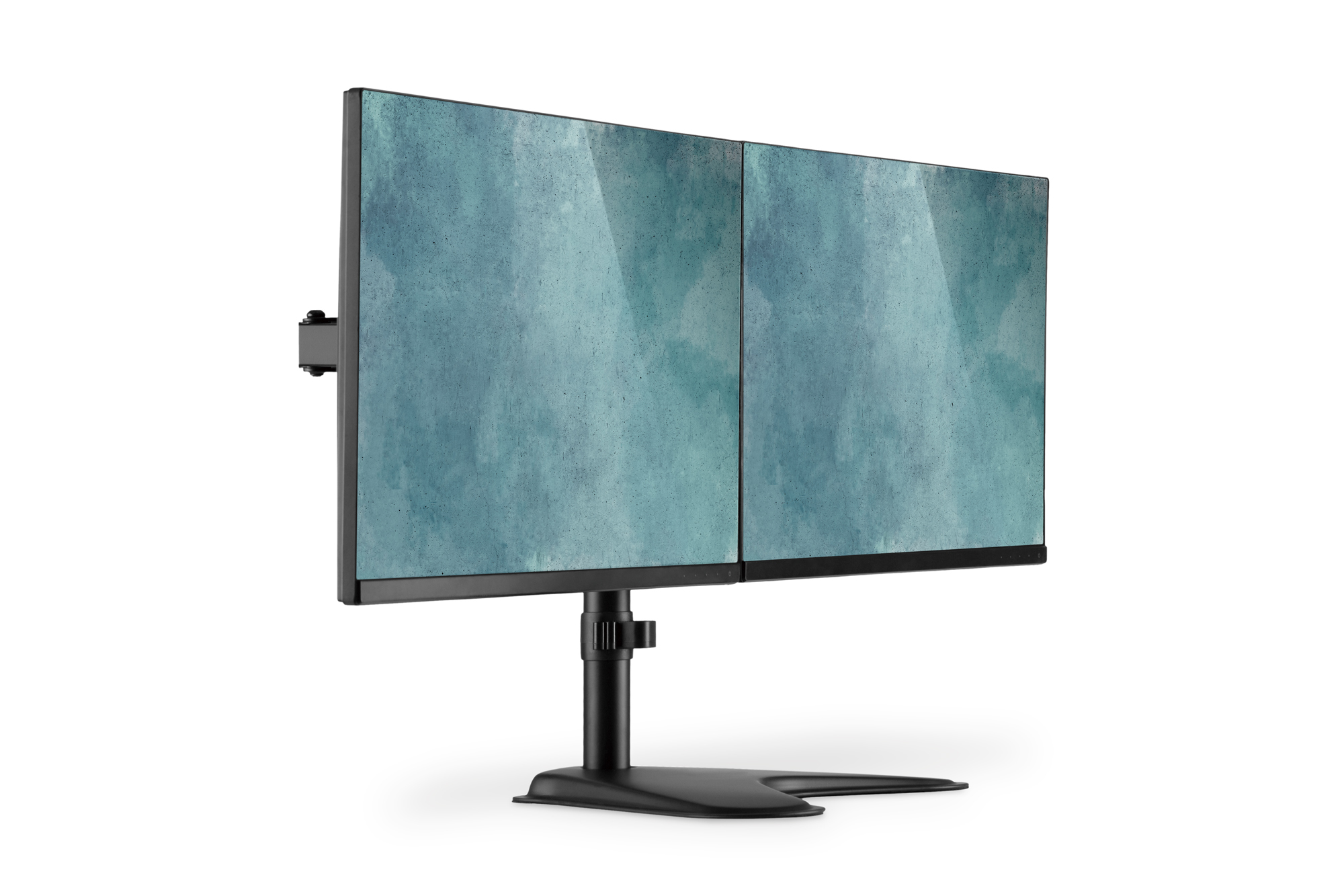 Monitor, Dual-screen, IPS, Stand, Blaugrün Muster