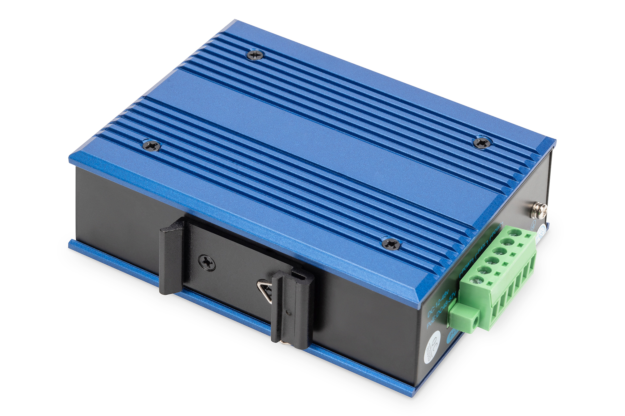 enclosure, Relaymodul, Metallgehäuse, blau anodisiert, Klemmblock