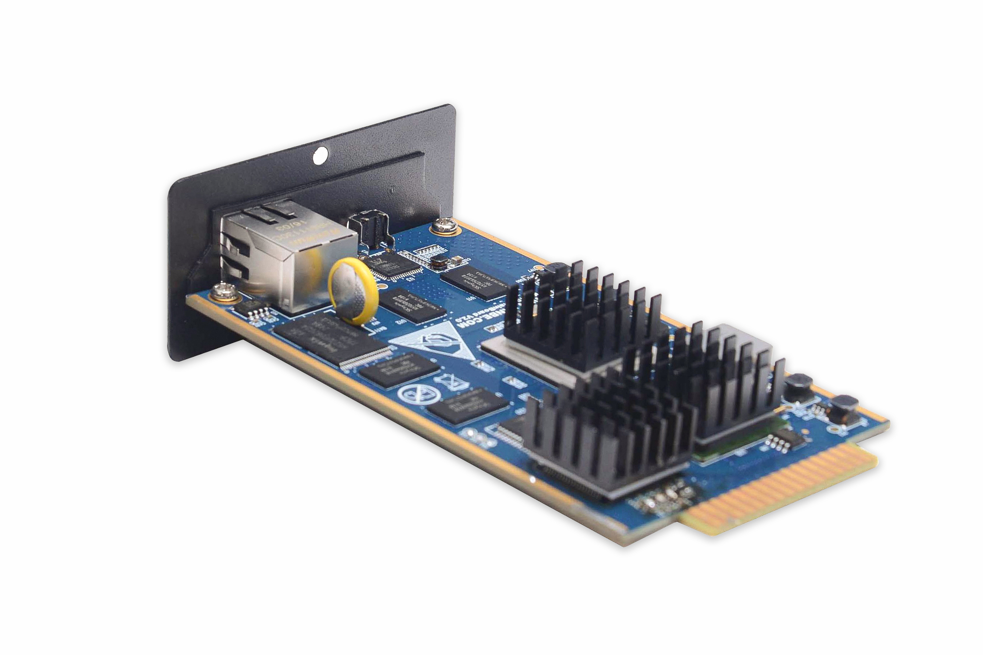 netzwerkkarte, addon-karte, pcie-karte, kühlrippen, heat-sink