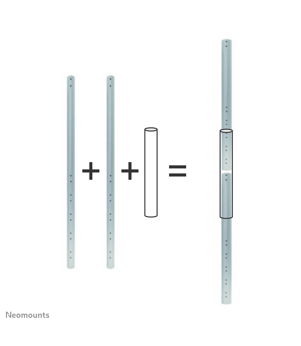 Neomounts FPMA-CPCONNECTSILVER Adapter für Verlängerungsrohr Neomounts FPMA-CPCONNECTSILVER Adapter für Verlängerungsrohr
