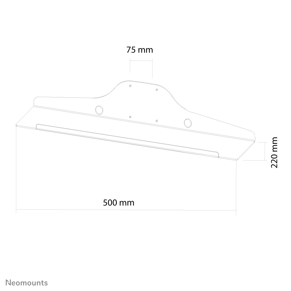 Neomounts Tastatur- und Maushalter - 250 g - 500 mm - 230 mm - 650 mm - 170 mm - 360 mm