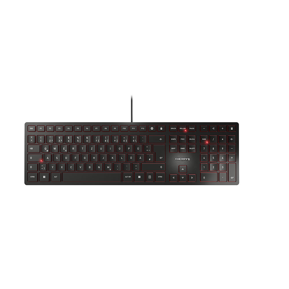 CHERRY KC 6000 SLIM Kabelgebundene Tastatur, Schwarz, USB (QWERTZ - DE)