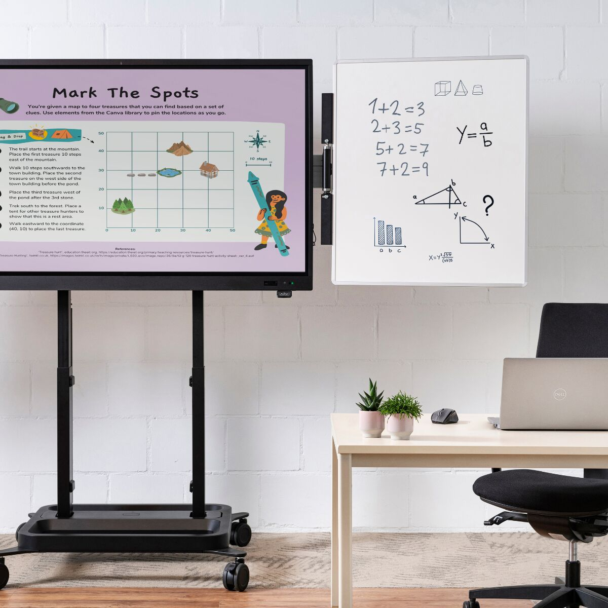 Moebel, Tabelle, Schreibtisch, Weiße Tafel, Laptop