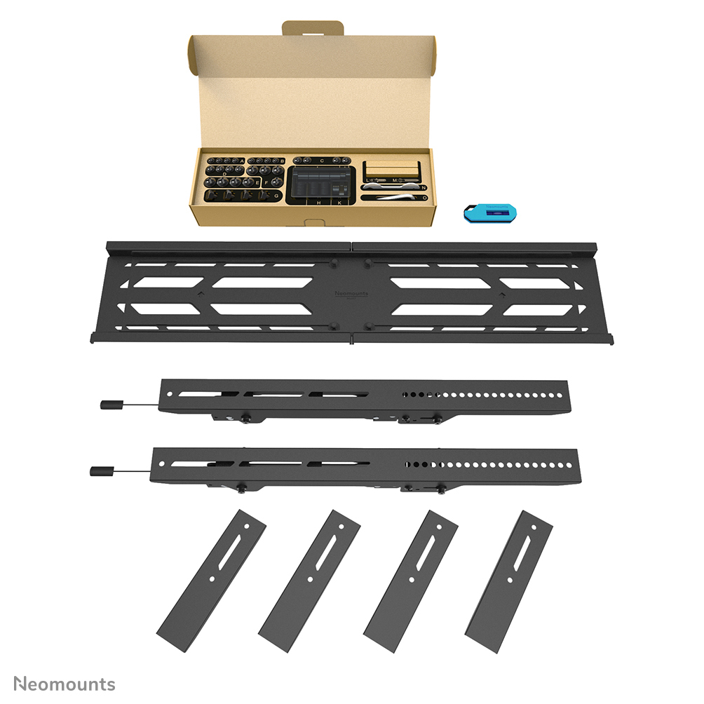 Neomounts Select Schwerlast-TV-Wandhalterung - 160 kg - 139,7 cm (55 Zoll) - 2,79 m (110 Zoll) - 1500 x 900 mm - Höhenverstellung - Schwarz