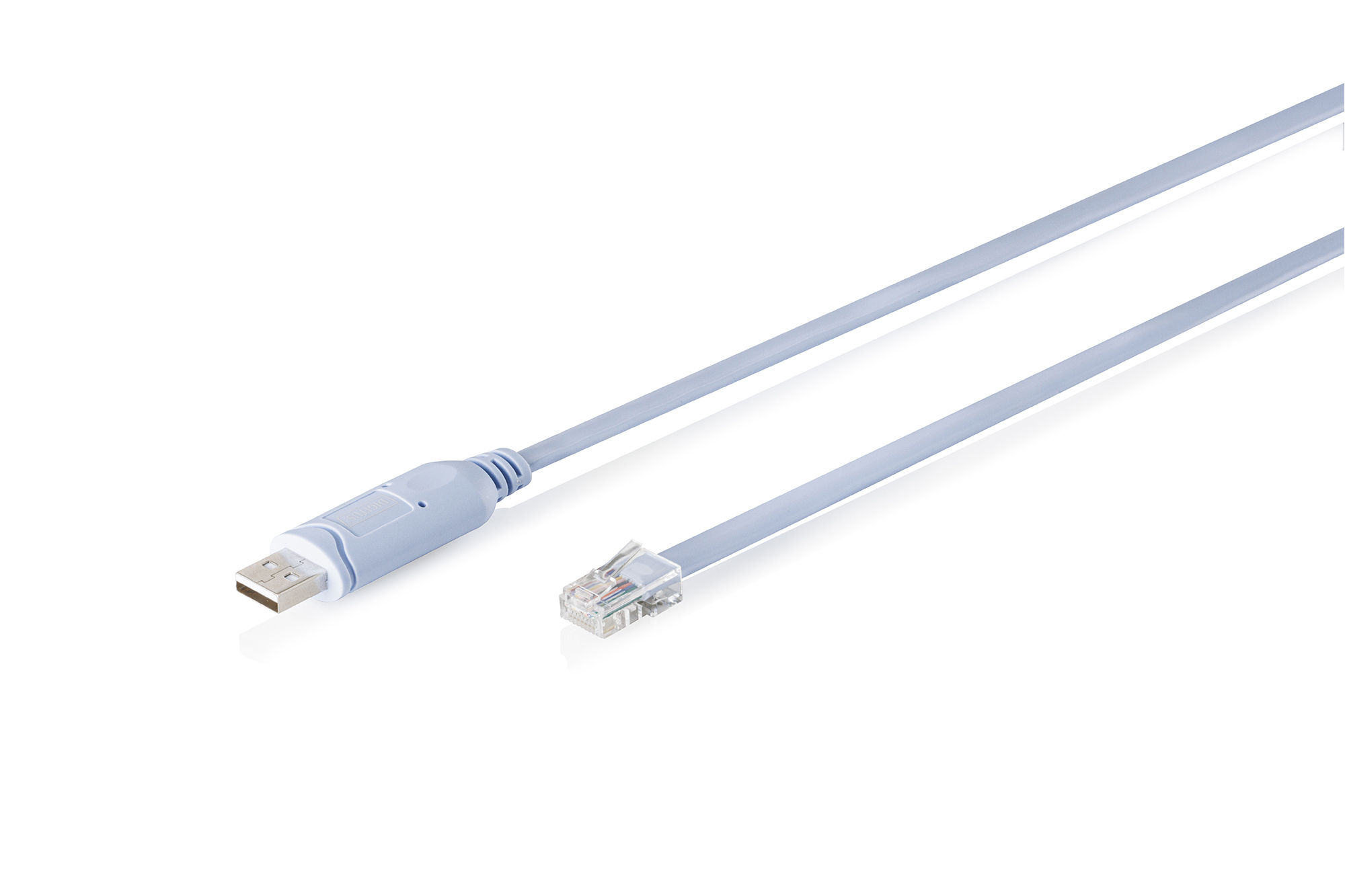 USB-Kabel, Ethernet-Kabel, Cat5e, Flachkabel, blaues Kabel