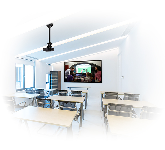 B-TECH SYSTEM 2 - Projector Ceiling Mount with Micro-adjustment - 1m Ø50mm Pole BT899-FD100/BB