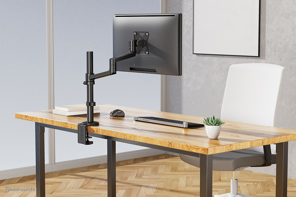 Neomounts Monitor-Tischhalterung - Klemme /Bolzen - 8 kg - 43,2 cm (17") - 68,6 cm (27") - 100 x 100 mm - Schwarz
