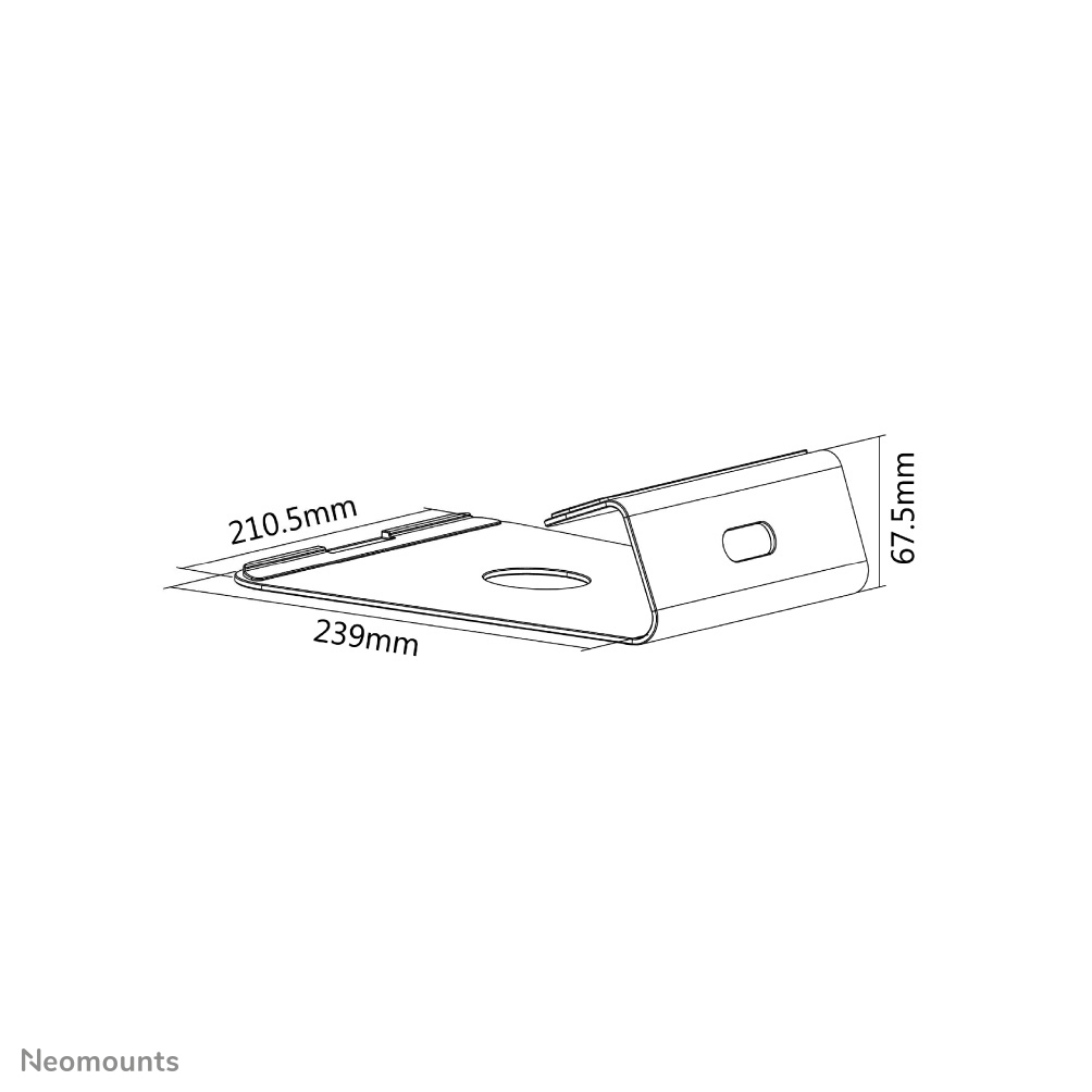 Neomounts Notebook-Ständer - Notebook-Ständer - Silber - 25,4 cm (10") - 43,2 cm (17") - 5 kg - 0 - 22 Grad 