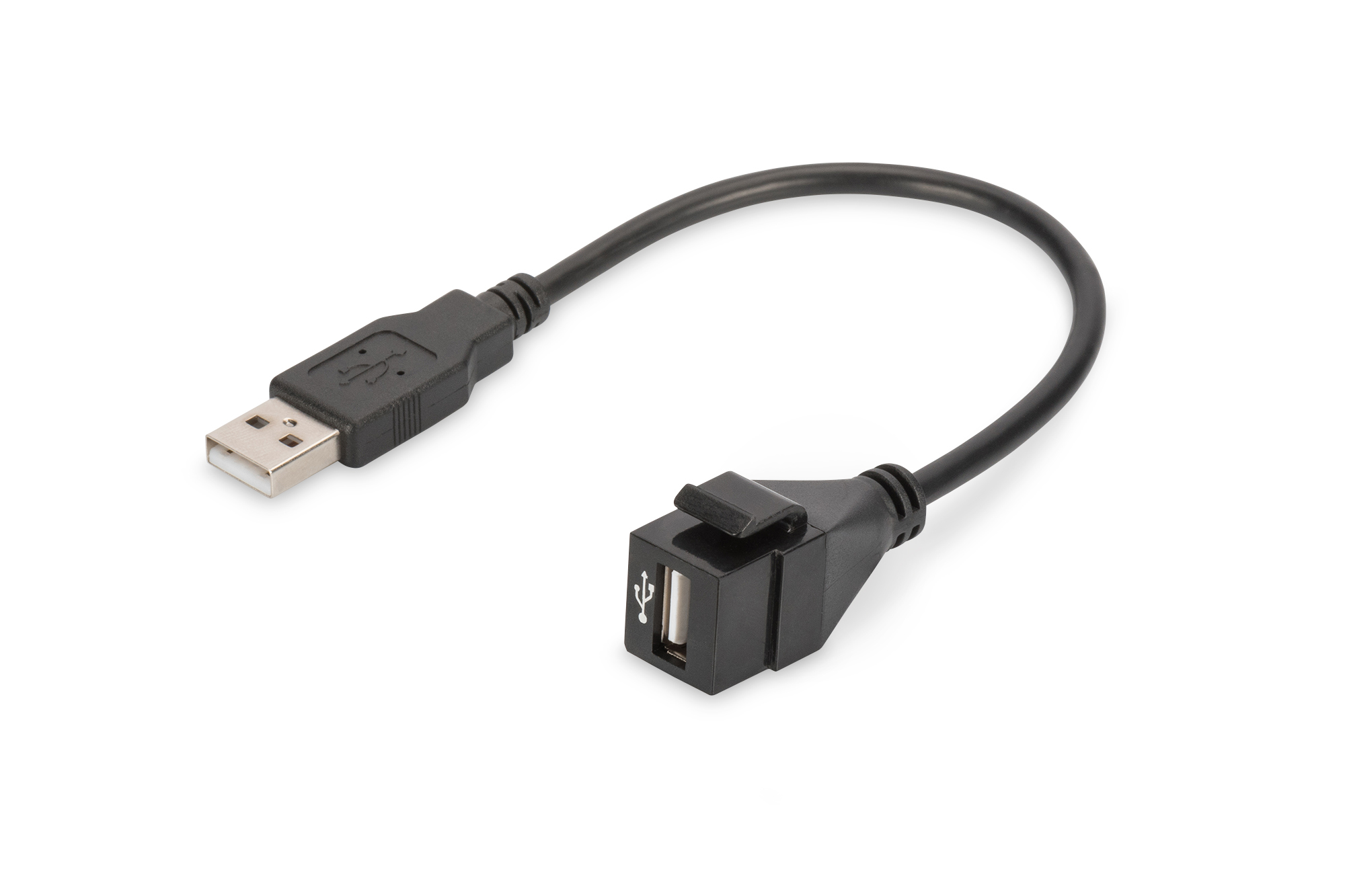 DIGITUS DN-93402 USB 2.0 Keystone Modul mit 16 cm Kabel (Buchse/Stecker) DIGITUS DN-93402 USB 2.0 Keystone Modul mit 16 cm Kabel (Buchse/Stecker)