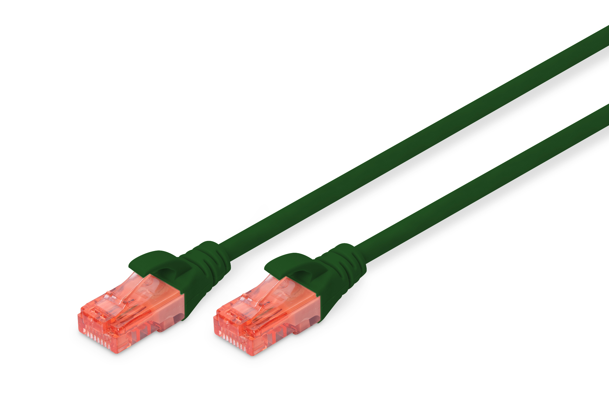 DIGITUS Patchkabel CAT 6, U-UTP, PVC, Länge 0,5 m, Farbe Grün