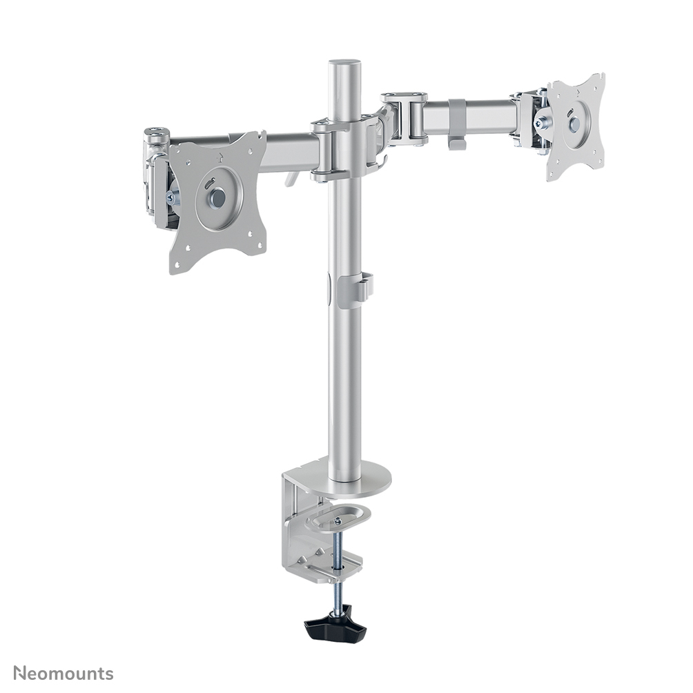 Neomounts Select Flachbild Tischhalterung - Klemme /Bolzen - 8 kg - 25,4 cm (10") - 68,6 cm (27") - 100 x 100 mm - Silber