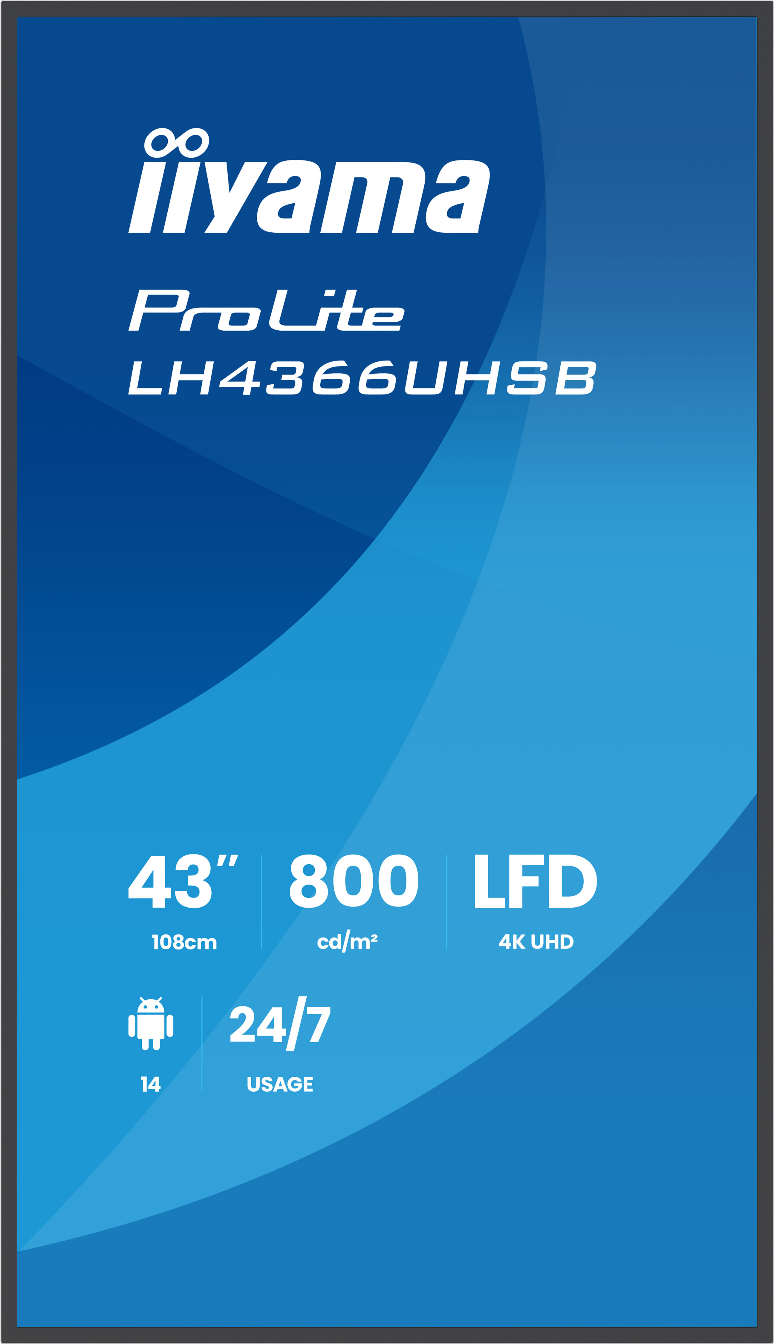 43 Zoll, 4K UHD, LED Monitor, Monitor, ihama ProLite