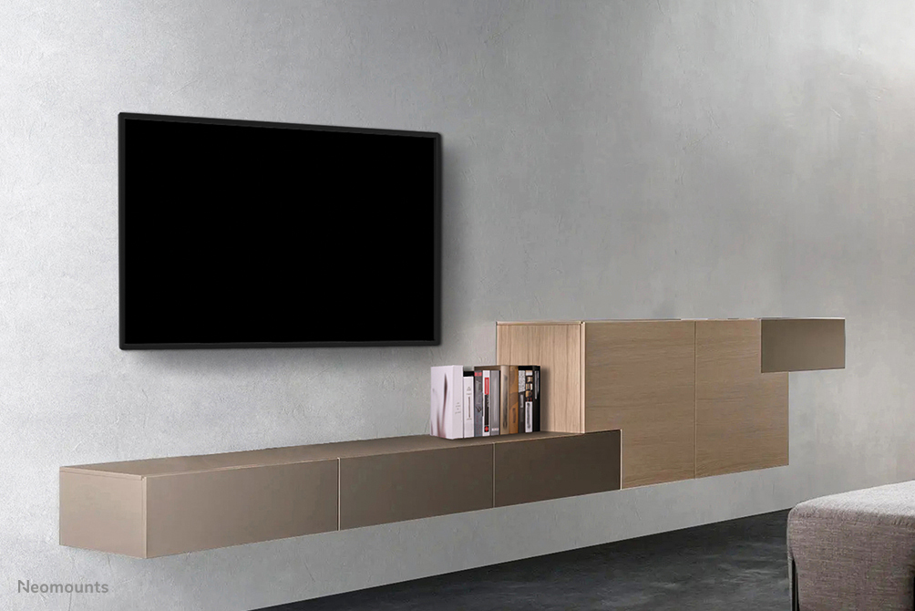 tv wandplatte, schwebende schrankwand, modulare aufbewahrung, holzoptik, tv-schrank ohn mount
