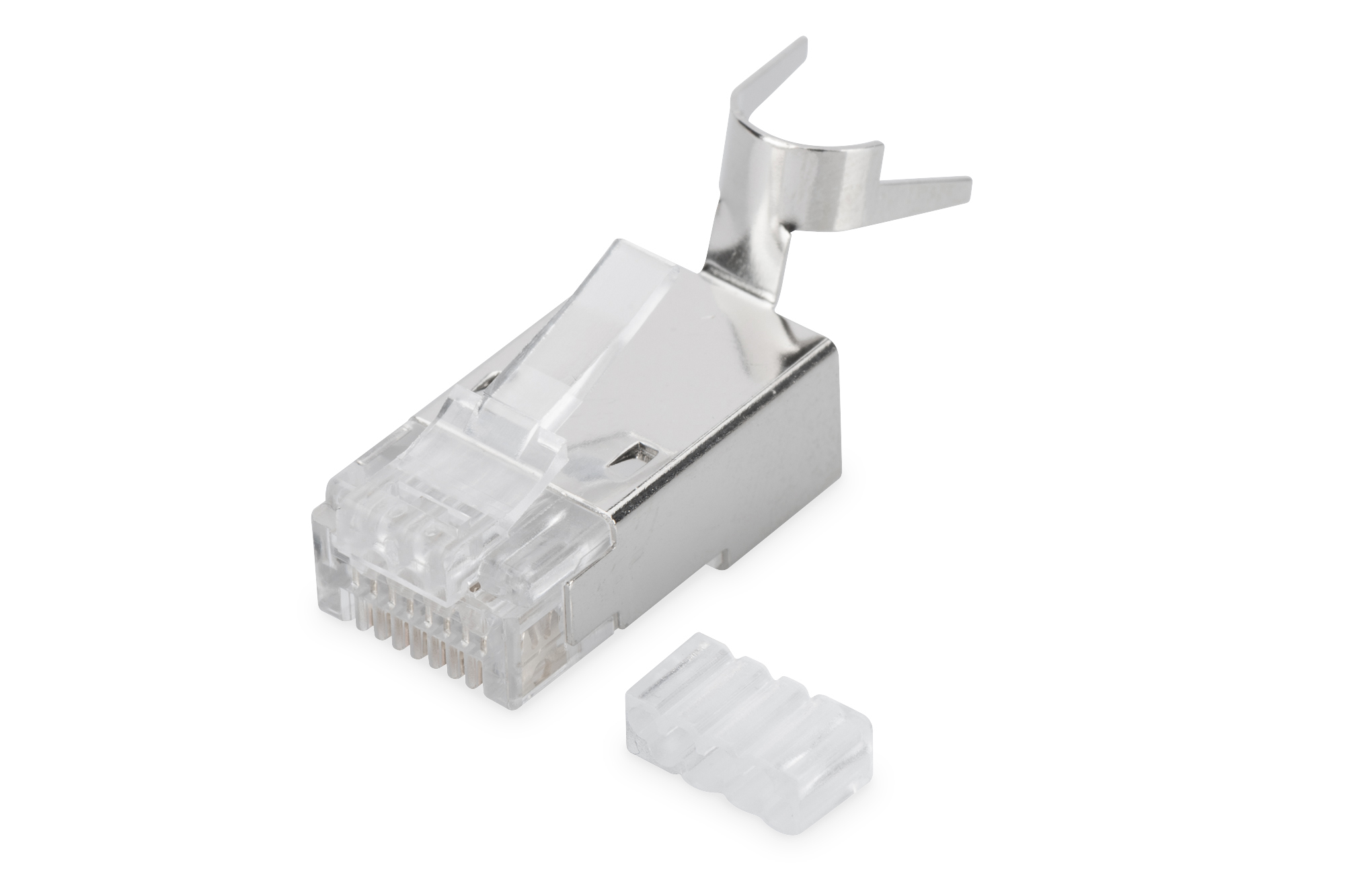 DIGITUS AK-219604 Modularstecker für Rundkabel, CAT 6A, geschirmt, Pass through Stecker DIGITUS AK-219604 Modularstecker für Rundkabel, CAT 6A, geschirmt, Pass through Stecker