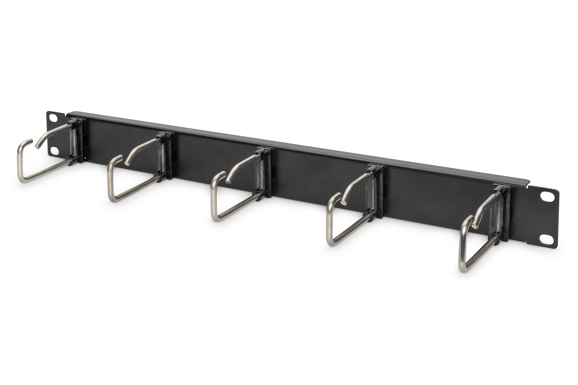 Hakenleiste, Wandmontage, metallisch, Schwarz, Haken-Set