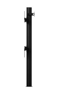 Duschstabilisierungsstange, Metall, Schwarz, Wandhalterungen, Glasduschwand