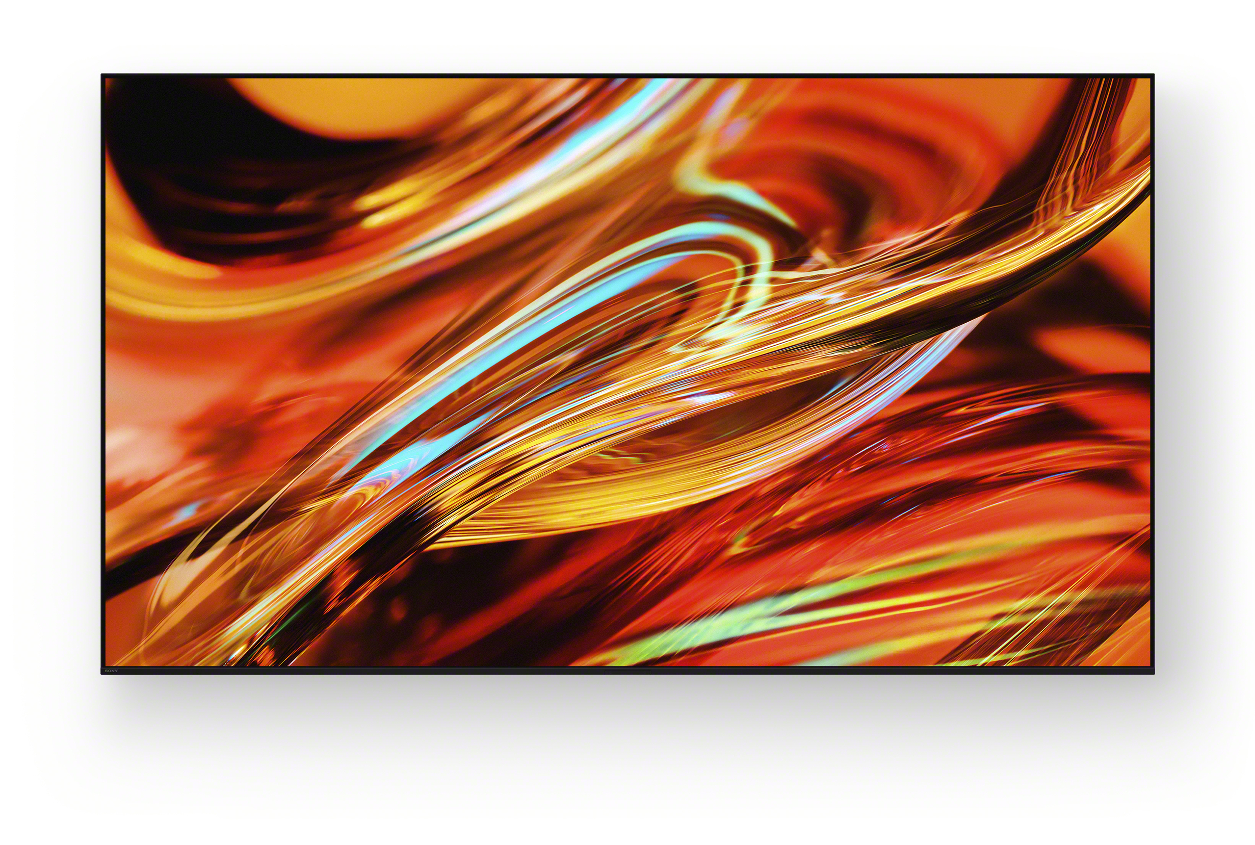 Fernseher, LED, Flachbildschirm, Glanz, Orange
