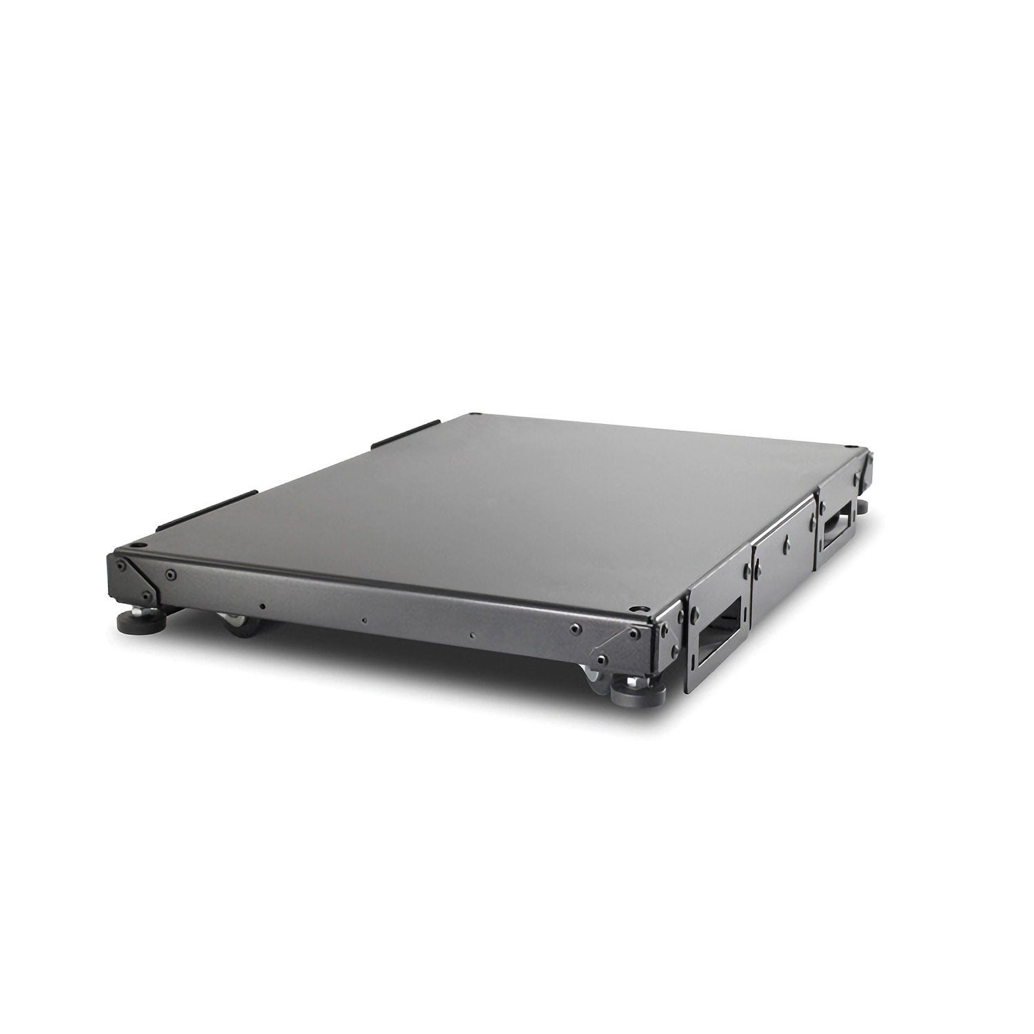 Serverrack, Rackablage, Metallplattform, Flachechassis, Rollenbasis