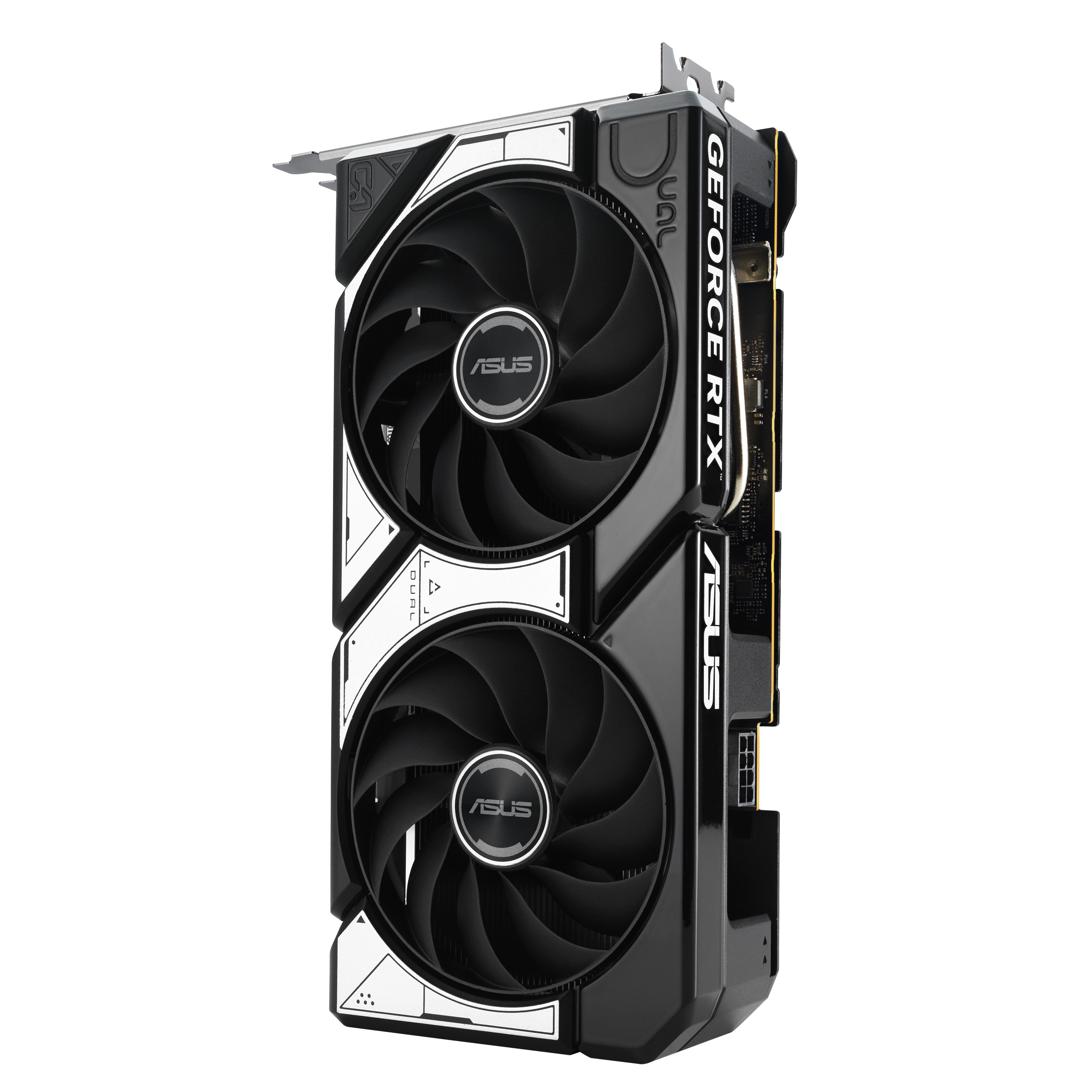 Grafikkarte, GeForce RTX, ASUS, Duale Lüfter, Schwarz-Weißes Design